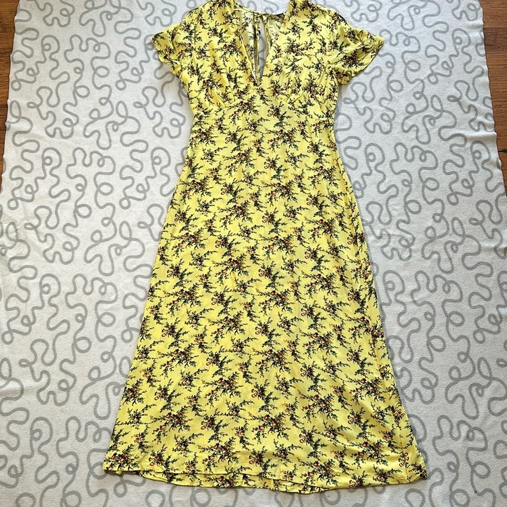 Sandro Paris Floral Print Midi Dress - Picture 1 of 7